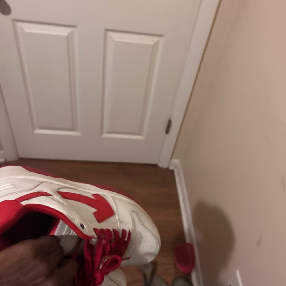 Off-White Red and White Sneakers